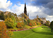 Princes Street Gardens in Edinburgh