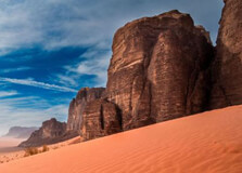 The Sand Dunes of Wadi Rum in Wadi Rum
