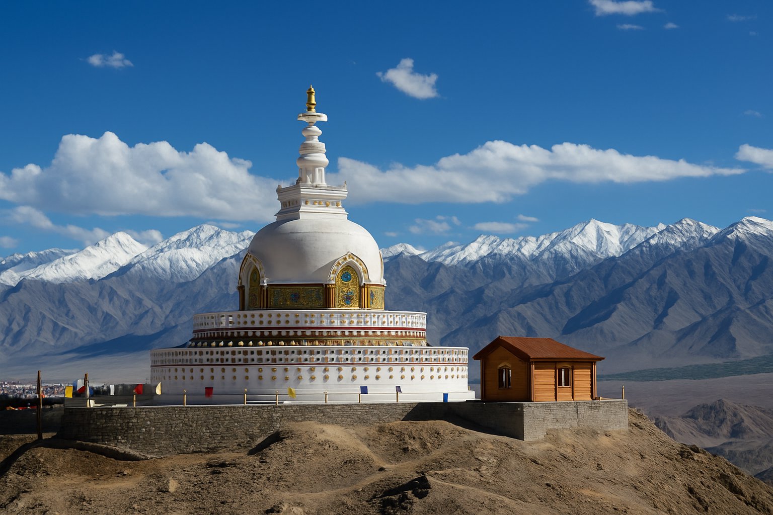 Shanti Stupa in Leh
