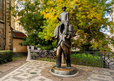 Statue of Franz Kafka in Prague