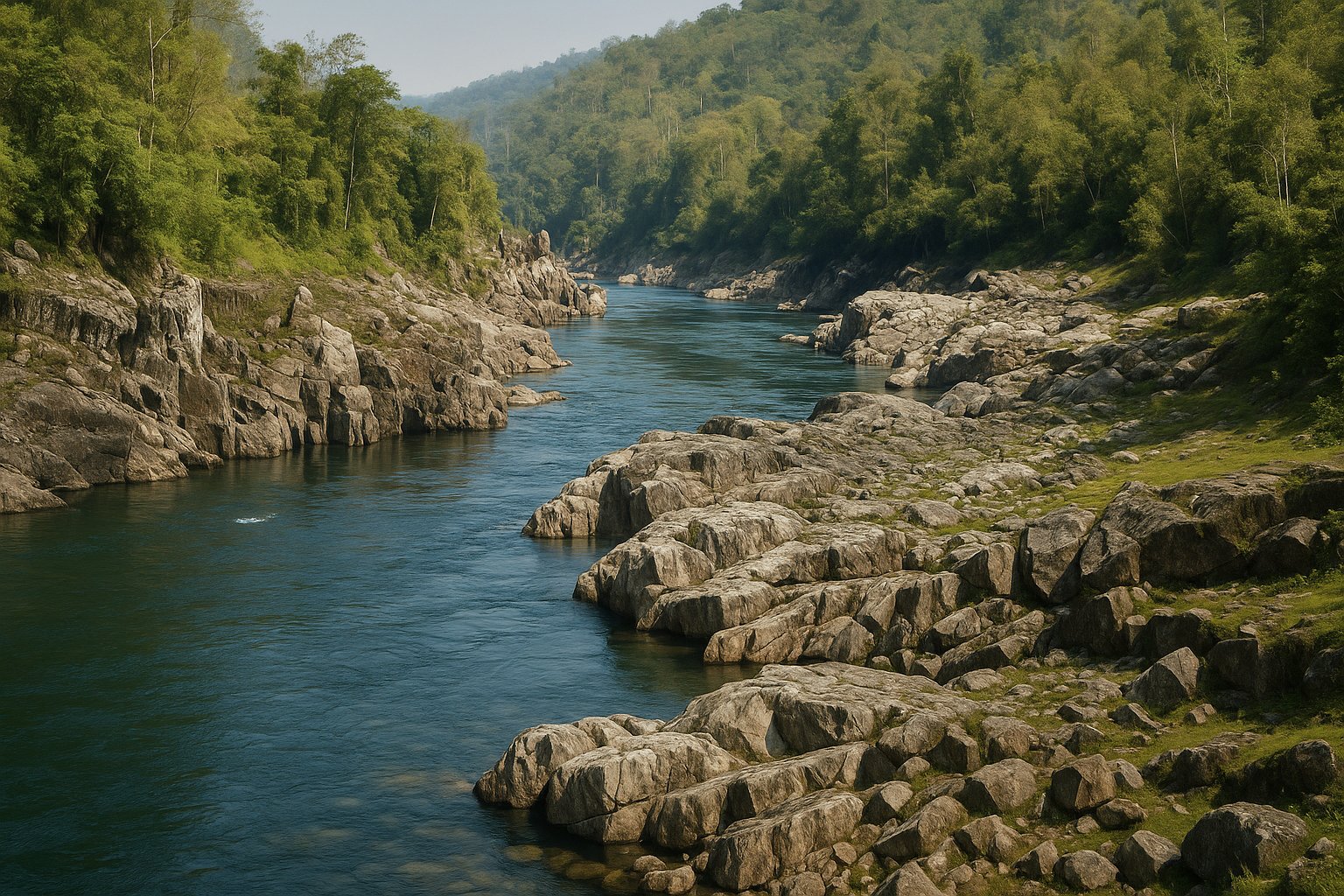 Subansiri River in Daporijo