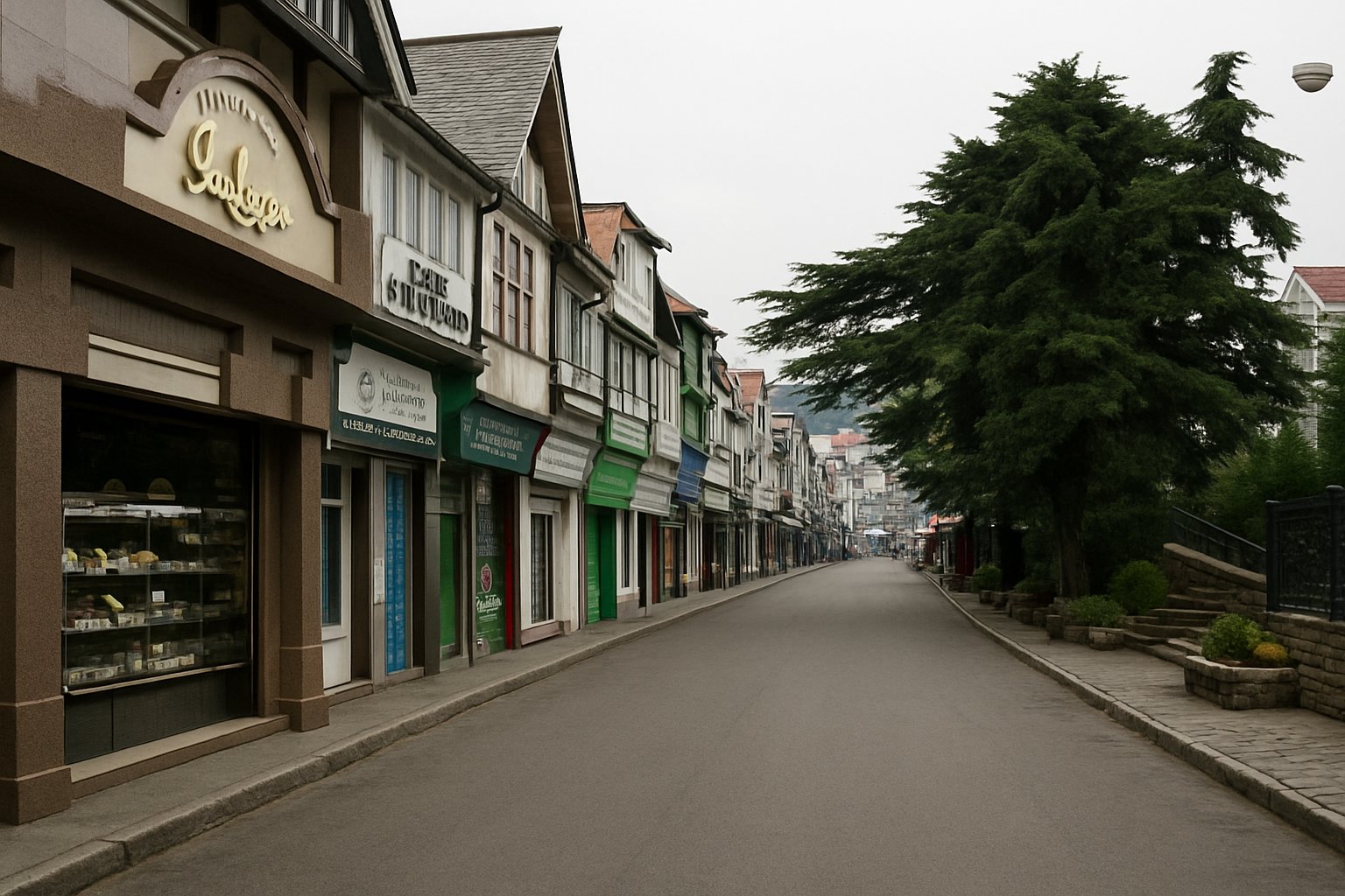 The Mall Road in Shimla