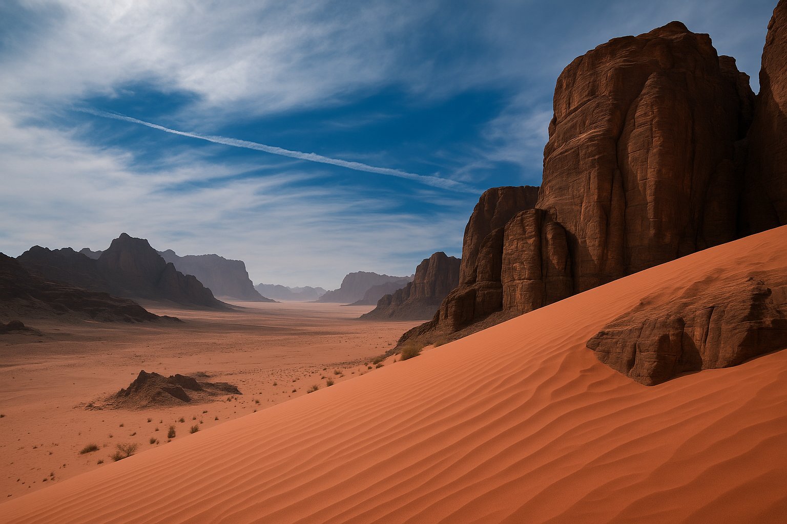 The Sand Dunes of Wadi Rum