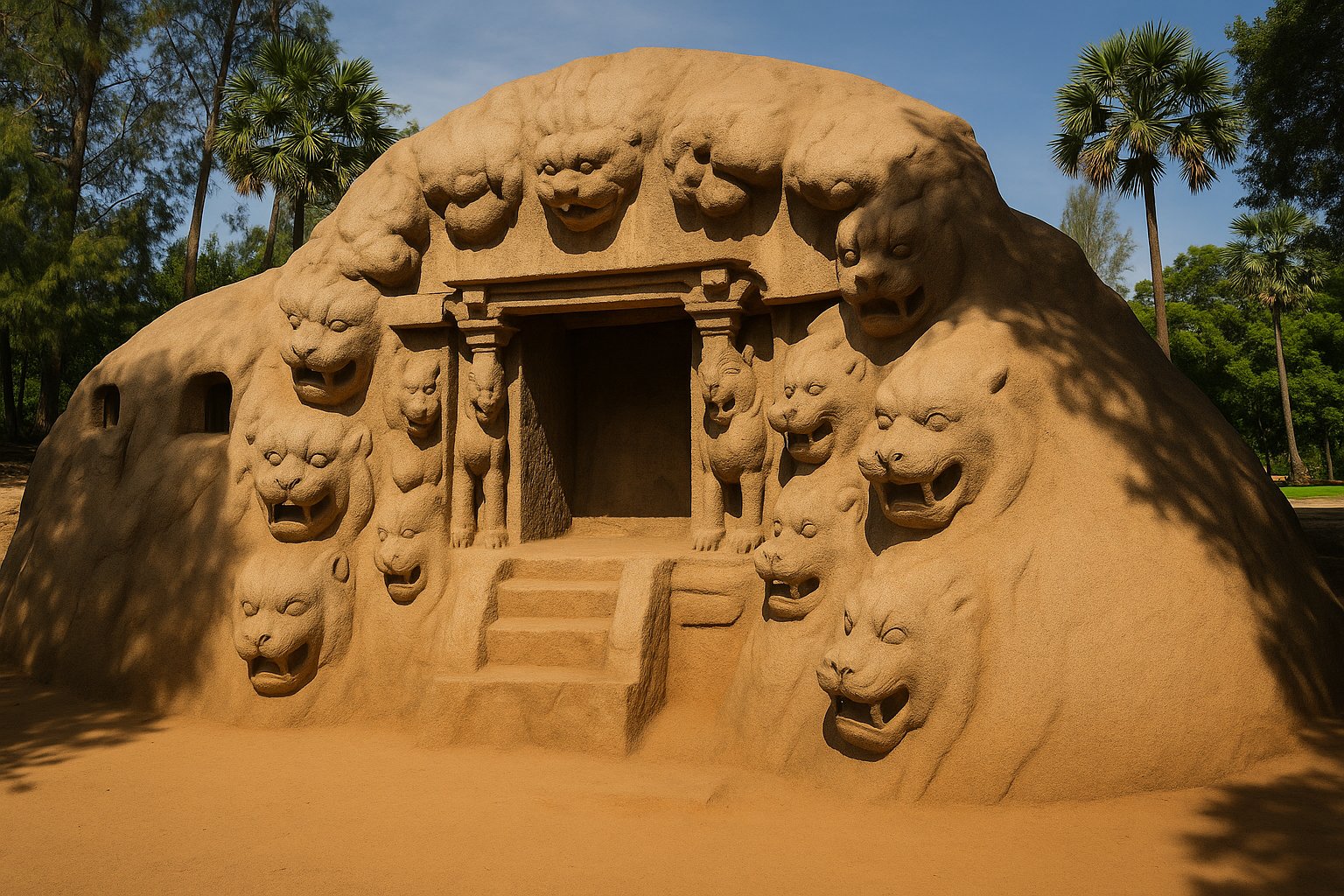 Tiger Cave in Mahabalipuram