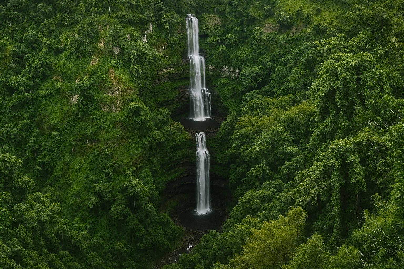 Vantawang Falls in Aizawl