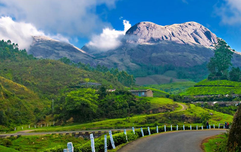 Hill Backwater and Beach of Kerala