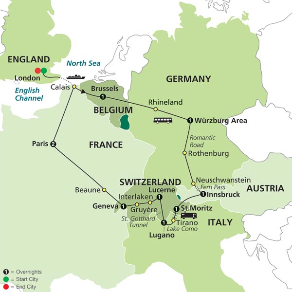 Scenic Europe & Bernina Express Tour