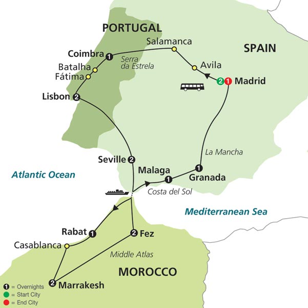 Spain, Portugal & Morocco Tour (6830)