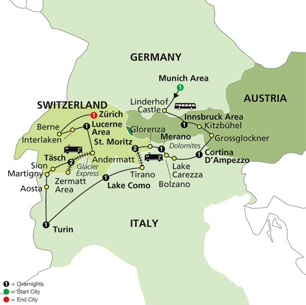 Alpine Adventure, Bernina & Glacier Express(6060)