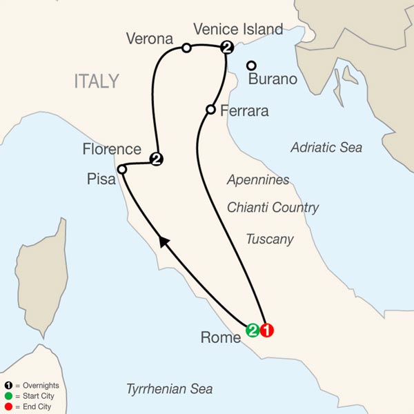 Italy’S Great Cities (LJ) Tour