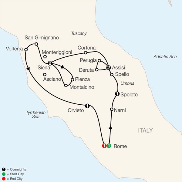 Gems Of Umbria & Tuscany (LT) Tour