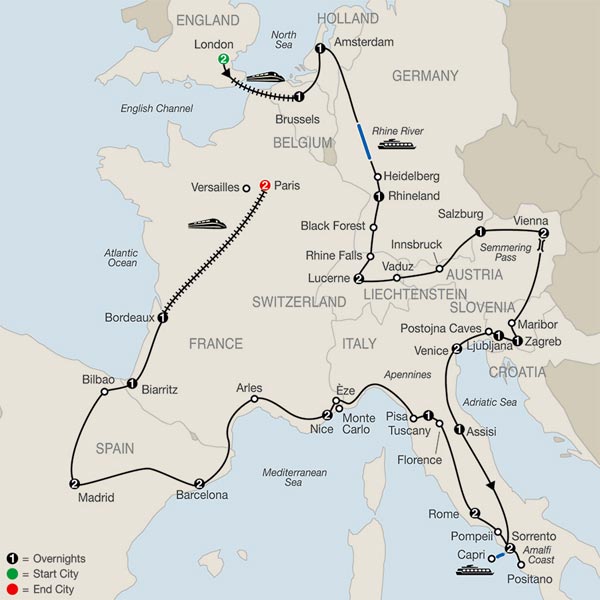 Europe in Depth (Km) Package