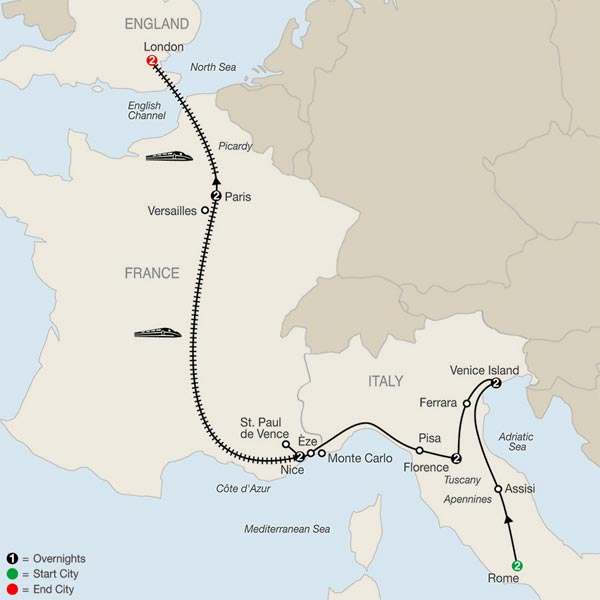 The Best of Italy & France With London (HHT)