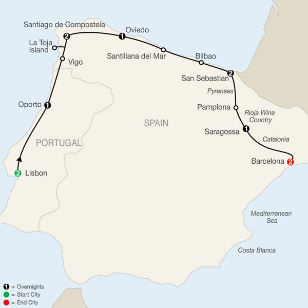 Lisbon & Northern Spain (ZO) Tour