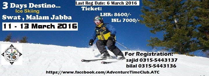 3 Day Tour To Swat, Malam Jabba, Ice Skiing By Adventure Time Club