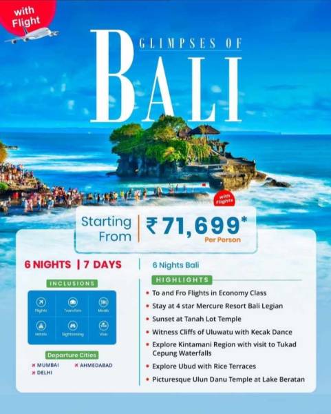 6 Nights - 7 Days Bali Tour Package