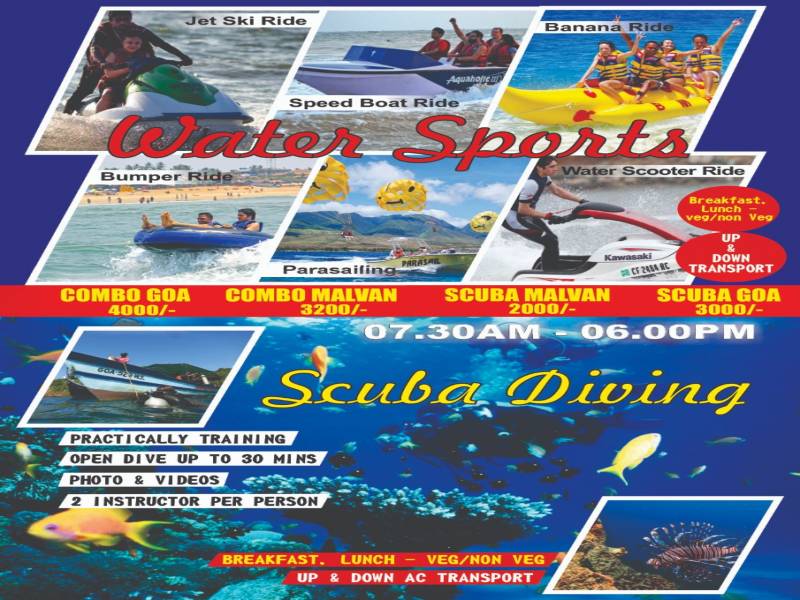 01 Day Package Scuba Diving And  Watersports Combo Package