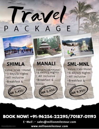 Shimla Manali Tour 05 Night / 06 Day Ex-chandigarh Tour.