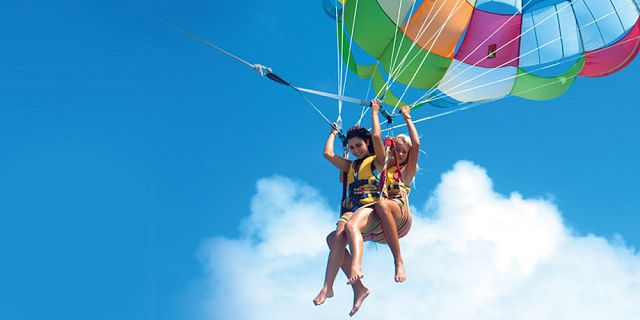 Marvelous Ile Aux Cerfs: Speed Boat, Parasailing, Lunch & Grse Waterfalls Tour