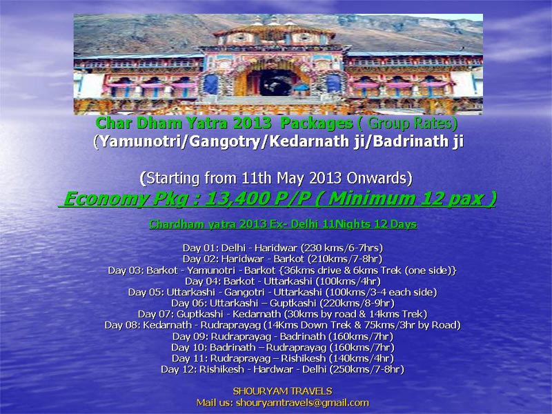 Char Dham Group Package