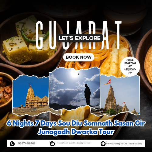 6 Nights 7 Days Sou Diu Somnath Sasan Gir Junagadh Dwarka Tour