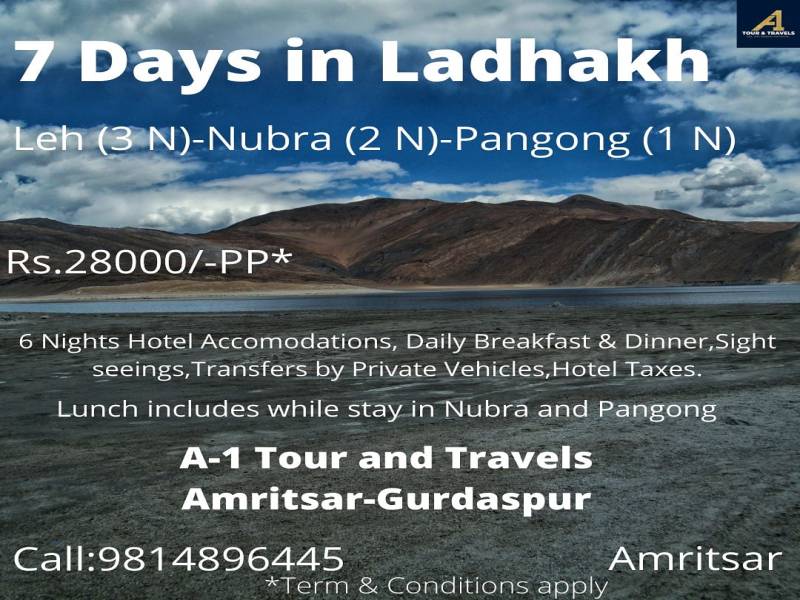 6 Nights 7 Days in Ladakh Tour