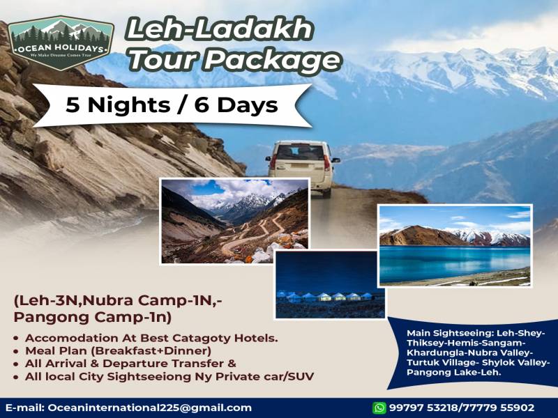 5Night/6Days Leh Ladakh Tour Package