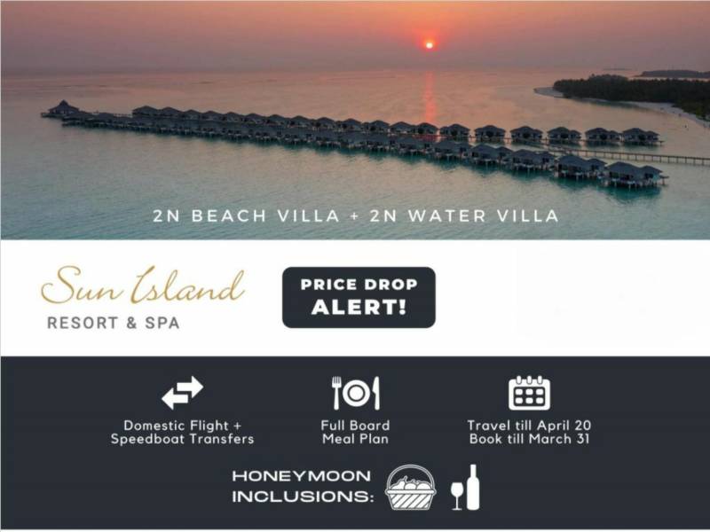 Maldives Honeymoon Special 2N Beach Villa + 2N Water Villa