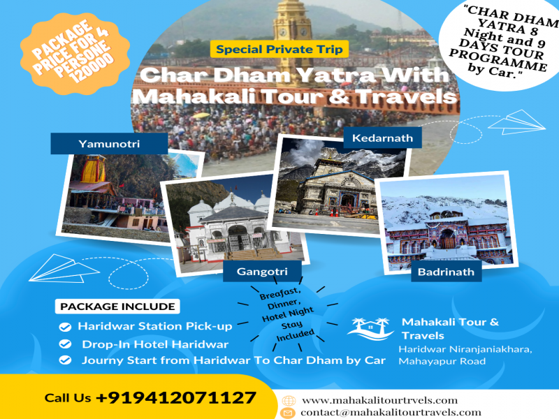 8 Night 9 Days Haridwar To Char Dham