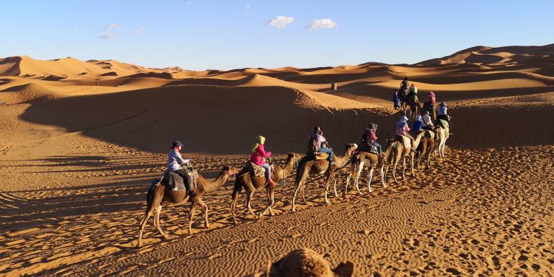 The Sahara Desert in Morocco with Caravan Saray