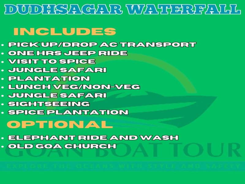 One Day Goa - Dudhsagar Waterfall Tour