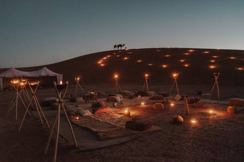 Marrakech Agafay Desert Tour with Dinner and Camel ride sunset