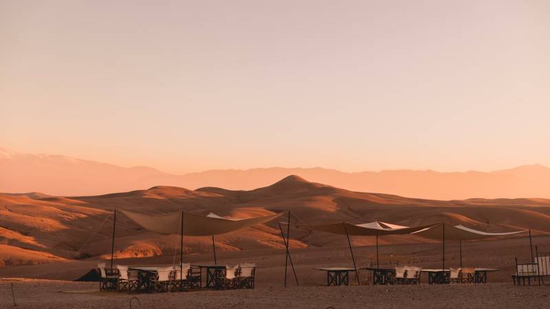 Marrakech Agafay Desert Tour with Dinner and Camel ride sunset