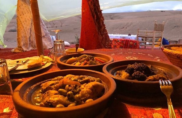 Marrakech Agafay Desert Tour with Dinner and Camel ride sunset