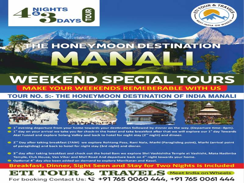 Manali Tour Package 2 Night - 3days