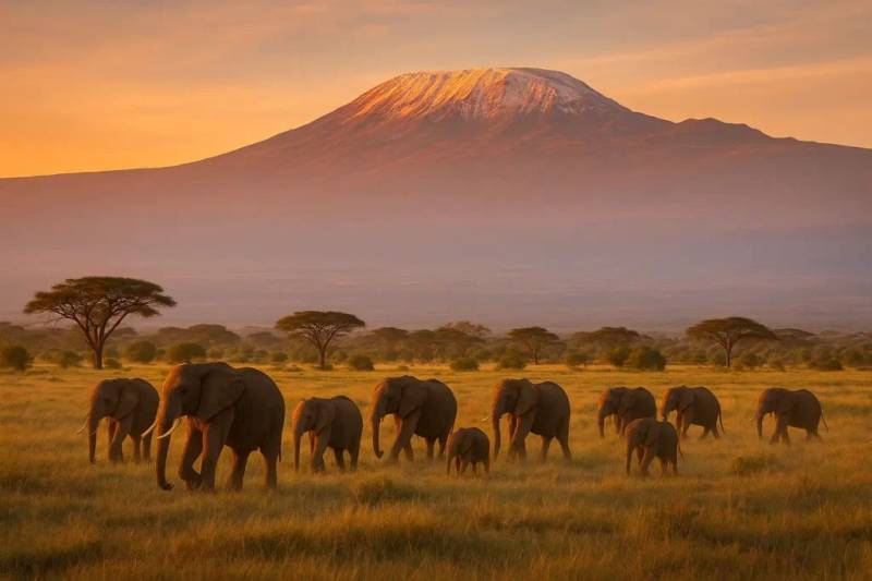 3D Amboseli Lodge Safari - Kilimanjaro - Backed Elephant Encounters Tour