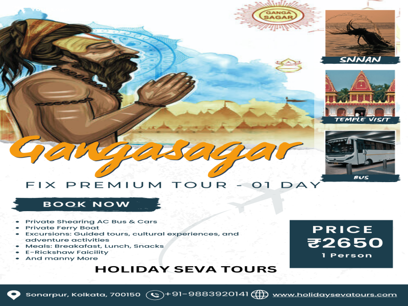 Kolkata To Gangasagar Tour Package With Private Ferry