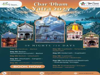 Char Dham Yatra Tour Ex - Haridwar 09 Nights 10 Days