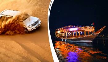 Desert Safari - Dhow Cruise Marina Dinner Combo Deal Tour Packag