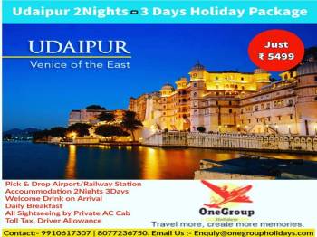 Weekend Gateway Udaipur 2Nights 3Days Package