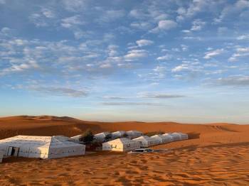 The Sahara Desert in Morocco with Caravan Saray