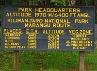 Mount Kilimanjaro - Marangu Route
