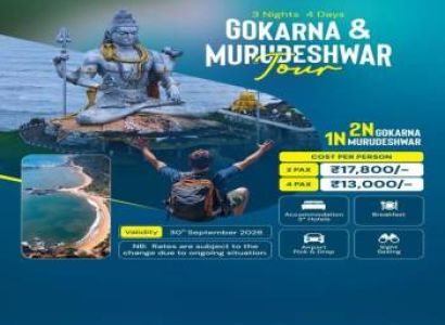 3 Nights 4 Days Gokarna & Murudeshwar Tour package