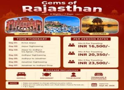 6 Nights 7 Days-Gem of Rajasthan Tour Package
