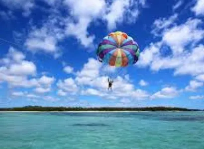 Marvelous Ile Aux Cerfs: Speed Boat, Parasailing, Lunch & Grse Waterfalls Tour