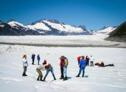 Juneau Mendenhall Glacier Guided Walk via Helicopter Package