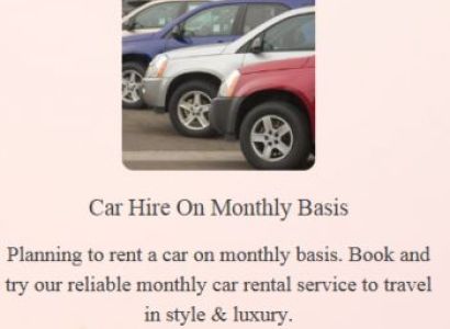 Car Hire On Monthly Basis