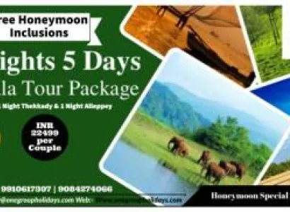 Kerala Honeymoon Special 4 Nights 5 Days with Free Honeymoon Inclusions