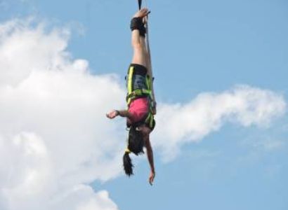 Bungee Jumping at Amtonem Lake North Goa