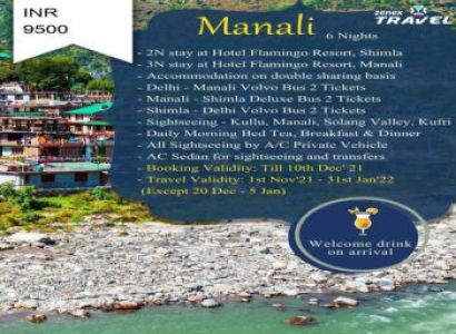Shimla-Kullu-Manali - Volvo Tour Package 6 nights/ 7 days